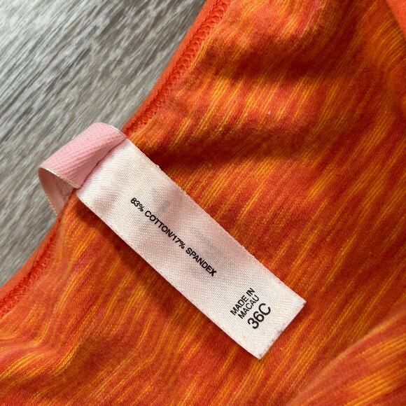 Victoria’s Secret Orange Space Dye Camisole Cotton Y2K Stretch Tank Top - Picture 4 of 5